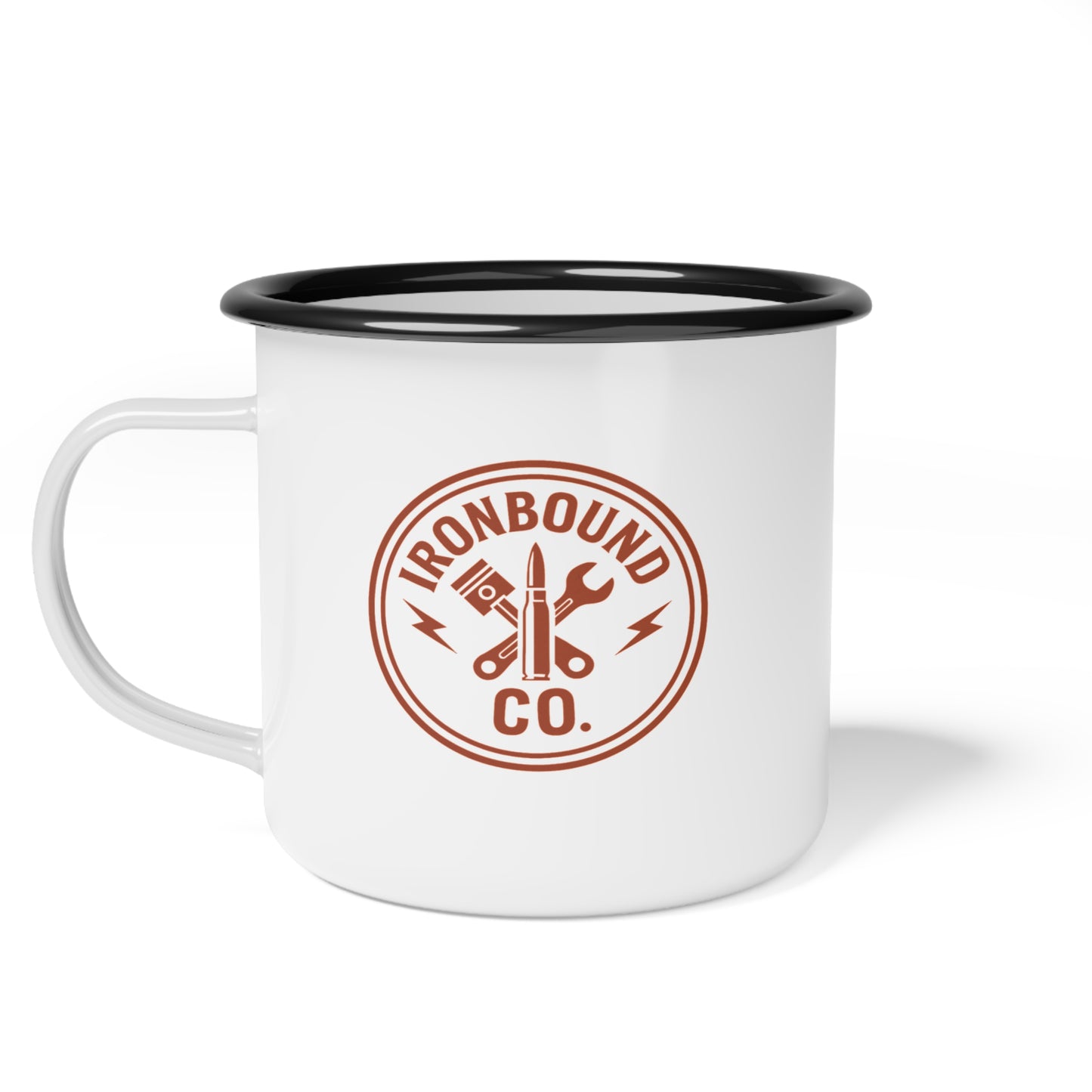 Ironbound Co. Camp Mug – White Enamel